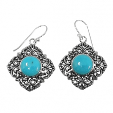 sterling silver turquoise earrings NEA2013/STQ ~ FREE SHIPPING ~