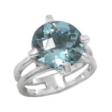 Silver Blue Topaz Ring 4152/R ~ FREE SHIPPING ~