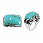 silver turquoise ring NRB5085/STQ ~ FREE SHIPPING ~