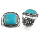 silver turquoise ring NRB5090/STQ ~ FREE SHIPPING ~