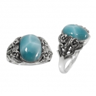 silver turquoise ring NRB5097/STQ ~ FREE SHIPPING ~