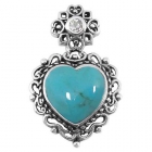 silver turquoise pendant NP7884/STQ ~ FREE SHIPPING ~